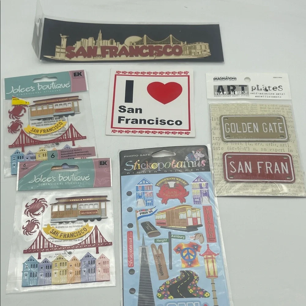 San Francisco Scrapbooking Supplies Stickers Die Cuts Embellishments NEW
